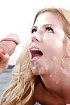 Блондинка ифом Алексис Fawx используя распутная губы в сосать Сперма от долго Хуй