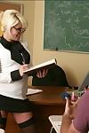 Mature sex teacher in glasses Summer Storm banged and facialized