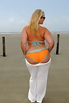 Chubby wife naked at public beach