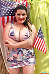 Angelina castro gets red white blue and wet
