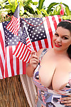Angelina castro gets red white blue and wet