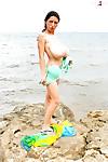 Dolgun Plaj Bebeğim Anya Zenkova teşhir büyük kavun açık havada