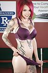 Tattooed mom Anna Bell Peaks showing off inked body and pierced pussy