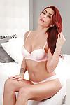 Sweetest redhead bombshell Monique Alexander poses on her high heels