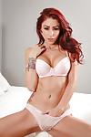 Sweetest redhead bombshell Monique Alexander poses on her high heels