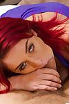 Redhead milf Ashlee Graham gives a sweet titjob and deepthtoat