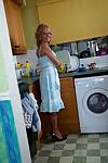 Over 50 MILF Cathy Oakley takes time out from housework to strip naked