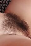 MILF Sharre Jones spreading for upskirts of her hairy naked cooter