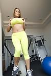Milf Trina Michaels with nice ass and big tits makes sport excercises