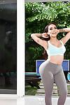 Curvy Esmer Anne lela Yıldız sahip Yoga Pantolon yırtık kapalı için seks
