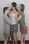 Lesbians Annabelle Lee, Jay Taylor and Zoe Holloway pleasing each other