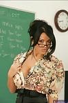 लैटिन , शिक्षक Sienna पश्चिम प्रियतम वस्तु विशाल स्तन और प्रसार चूत