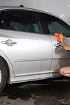 लैटिन देश की Cristiane Fatally है कपड़े धोने की कार और दिखा रहा है बंद उसके लूट