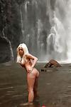 rubia MILF Jesse jane es posando Con desnudo los piqueros en Frente cascada