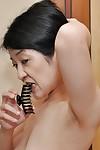 Fuckable asian MILF with flabby jugs Satoko Miyazawa taking shower