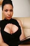 Big titted latin MILF Tacori Blu showing her seductive cleavage