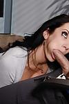 Big boobed office worker Jayden Jaymes whips out tits to seduce co-worker