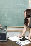 Slutty teacher goes down on her naughty student\'s stiff dick