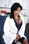 Sexy doctor with big tits Ricki Raxxx masturbating her hot pussy