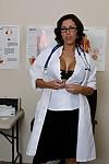 MILF babe in glasses Dylan Ryder takes off lingerie to expose butthole