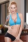Hot milf Sarah Jessie has great tattoo and awesome body