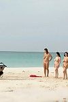 colossal mamas belezas posando no Praia enorme boob Paraíso frágil