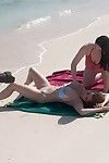 Colossal tits beauties posing on beach huge boob paradise fragile