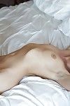 Fantastic blonde pornstar Anikka Albrite showcasing her shaved cunt