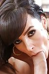 Grown brunette Lisa Ann is swallowing scrotums and getting facial