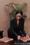 MILF chicito Ava Addams obtains clothed and masturbates on the office desk