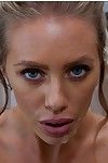 Promiscuous bride Nicole Aniston gets fucked and facialized in the bathroom