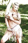 Big titted angel in indian dress stripping and posing outdoor
