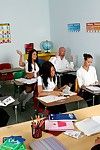 Latin hottie babe Jenaveve Jolie gets a dong in her uterus in the classroom