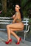 Angelina valentine has fucking just pouring out of her! that babe poses outside in her tig