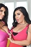 Busty darlings fuck with a string on
