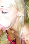 Cute golden-haired teen erica fontes is a pro at sucking shlong  she take up with the tongue