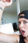Rebel desperate teen model kiera winters in a hat gives blowjob and sits on cock until