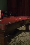 Tiffany starr and nikki delano are in a amicable game of strip pool. who ever wi