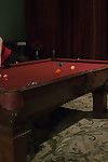 Tiffany starr and nikki delano are in a friendly game of take your clothes off pool. who ever wi