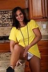 Horny infant milf striptease in the kitchen
