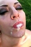 Kendall karson fucked outdoors in a sperm orgy