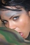 Untamed pornstar babes playing paintball anf woman-on-woman fucks right after