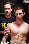 While Kev Hunter Page is trapped in a locked truck back at the frat house, his fellow K.O.K. brothers Doug Acre and Lucas Knight are living it up at the Powerhouse underwear night. There the third episode of NakedSword Originals Frat House Cream, the guys