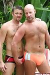 Hairy buddies, Hank Lawton and Christian Matthews, are tossing a beachball around far the pool anon a friendly wager is made...he who drops the ball, gets fucked. Before the game starts, Hank already knows whos going to win. Not him! Hank awards the champ