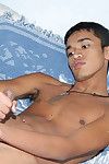 This solo guy is gettin a good suitcase on his hard-cover for us in these steamy masturbation pics