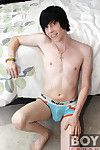 Sexy young emo boy Tyler Bolt isn t happy with unassisted stroking his blarney when he s enjoying some alone time. He has some special toys to enjoy too, fucking his tight little ass with a huge toy as he pumps his hard prick in his hand. It does the tric
