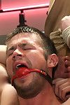 Mike de Marko is bound and beaten by the horny public.