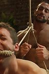 Spencer Reed dominates and fucks Tony Hunter in tight bondage.