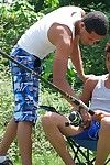 Fishing about meanderings into oral fun for two Latino twinks