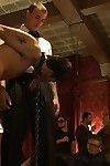 Slave uncaring gets pledged and fucked in public overwrought group of gays